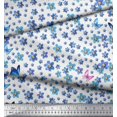 thumbnail image 3 of Soimoi Cotton Cambric Fabric Butterfly & Flower Decor Fabric Printed Yard 56 Inch Wide, 3 of 3