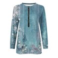 thumbnail image 5 of Chandails à Capuchon Mode pour Femmes 2023 Hauts Automne Manches Longues Ample Chandail à Enfiler Chemise Chic Décontracté Dames Rayé Col Rond Chandails 50 % de Rabais Liquidation Costumes d'Halloween/Noël, 5 of 5