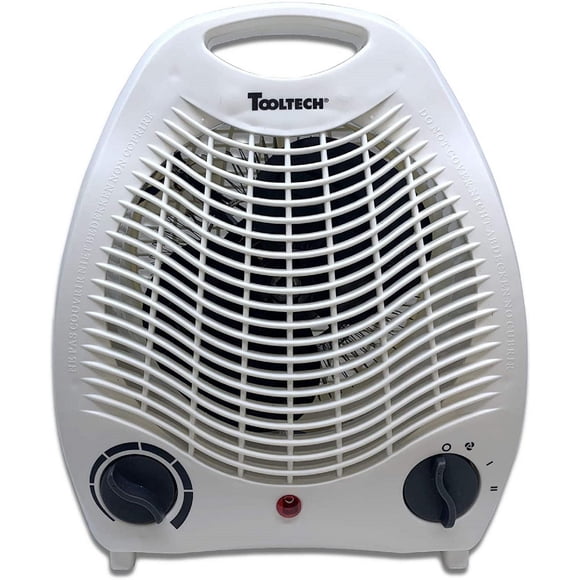 Tooltech® 750-1500-Watt Compact Fan Heater with Adjustable Thermostat