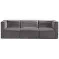 thumbnail image 4 of Meridian Furniture Quincy Canapé Modulaire en Velours Gris, 4 of 27