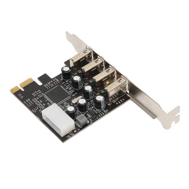 Hub de Carte d'Extension PCI E vers USB, PCI E vers 4 Hub USB Large Compatibilité Performance Stable pour Imprimantes