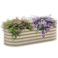 thumbnail image 1 of Outsunny Jardinière Surélevée Galvanisée, 5 x 2 x 1,5 Pi, Crème, 1 of 10