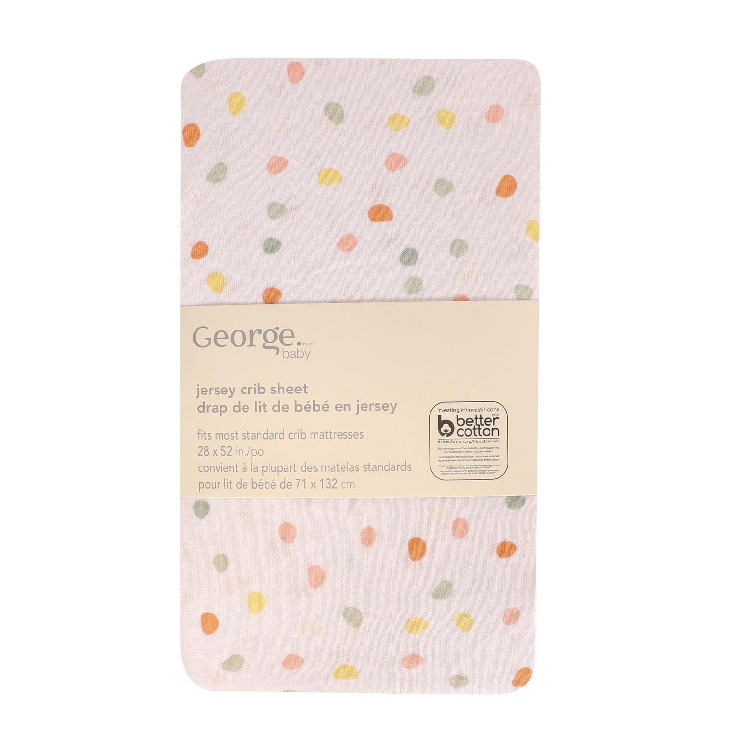George Baby Fitted Jersey Crib Sheet