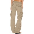 thumbnail image 4 of Wiyuqeen Plus Sized Summer Cargo Pants for Women Casual Chill Low Rise Workout Pants Tactical Active Cargo Pants Trendy Double Button Multiple Pockets, 4 of 6