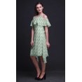 thumbnail image 4 of Bimba Butterfly Print Flutter Sleeve Womens Party Tunic Cold Shoulder Midi Dress-X-Small, 4 of 6