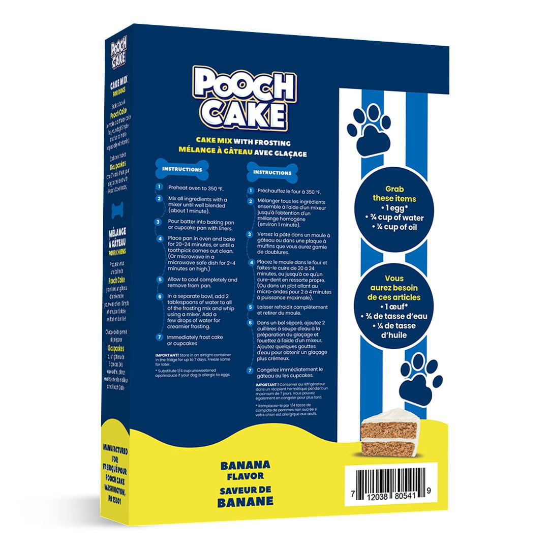 Pooch Cake Mélange à Gâteau Ensemble Simple Banane et Moule