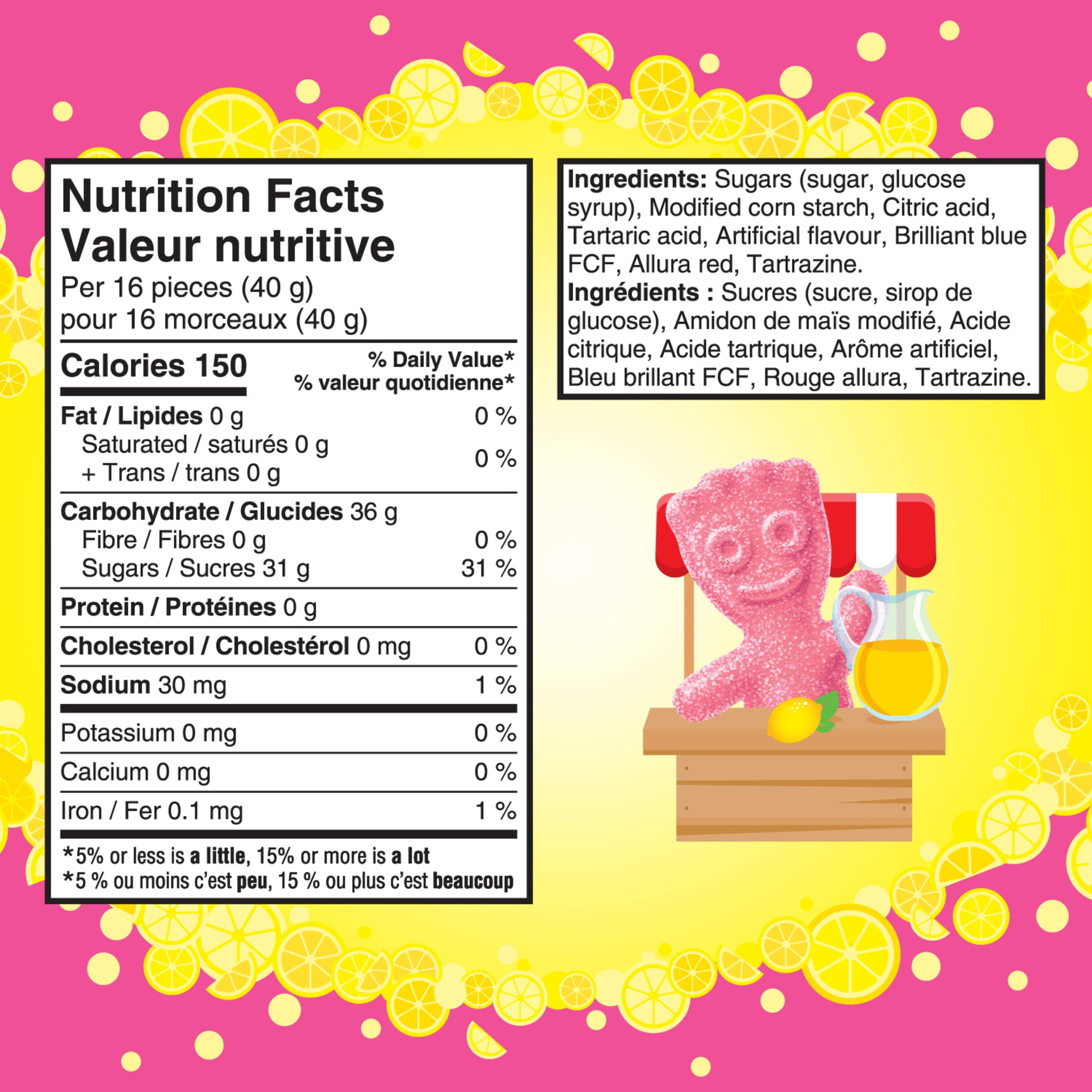 Friandises SOUR PATCH KIDS à saveur de limonade, surets, puis sucrés