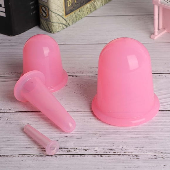 AMONIDA Vacuum Cupping Set, 4Pcs Vacuum Cupping Cups Household Vacuum Cupping Kit For Body Massage Relaxation Myofascial Massage Muscle Joint Pain Relief