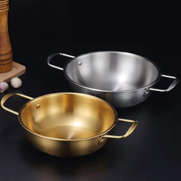 Stainless Steel Ramen Pot with Double Handles for Noodles Soup and Pasta Cooking