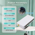 thumbnail image 1 of 5 8 Ports UTP RJ45 Gigabit Ethernet Switch 1000 Mbps Mini Network Switches VLAN Ethernet Splitter Lan Hub Switch 8Port 100M EU PLUG, 1 of 6