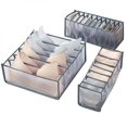 thumbnail image 1 of Boîte de Rangement 3pcs Tiroir Pliant Boîte de Rangement Compartimentée Armoire Boîte de Rangement Adaptée aux Soutiens-Gorge et Chaussettes de Sous-Vêtements, 1 of 6