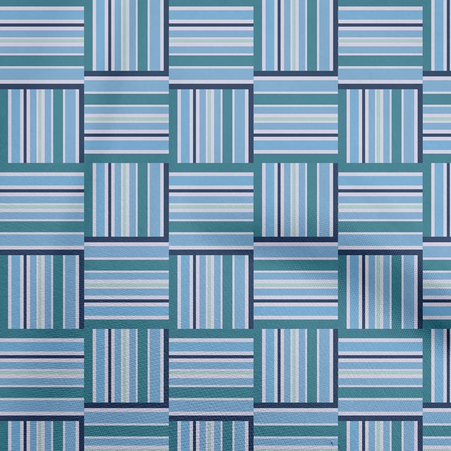 Rayon de Pomme Tissu Vert Foncé Turquoise Robe Géométrique Tissu Tissu Imprimé par la Cour 56 Pouces de Large