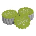 thumbnail image 1 of Inkdotpot 50 Pack Real Silver Foil Paper Tags Made With Love Text Favor Hang Tags, 1 of 6