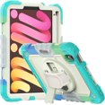 thumbnail image 1 of navor Rugged Cover Compatible with iPad Mini 6 (2021), Rotatable Kickstand Shoulder & Hand Strap Shockproof Heavy Duty Protective Case, 1 of 9
