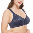 thumbnail image 2 of Wingslove Women's Full Coverage Plus Size Bra Non Padded Wireless Minimizer Bra, Gray Blue 42I, 2 of 7