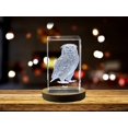 thumbnail image 1 of Wise Owl Crystal Carvings | Exquisite Gems Etched with Nocturnal Raptors, 1 of 5