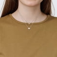 thumbnail image 5 of Miabella Heart Cham Double Strand Necklace in Sterling Silver, 5 of 5