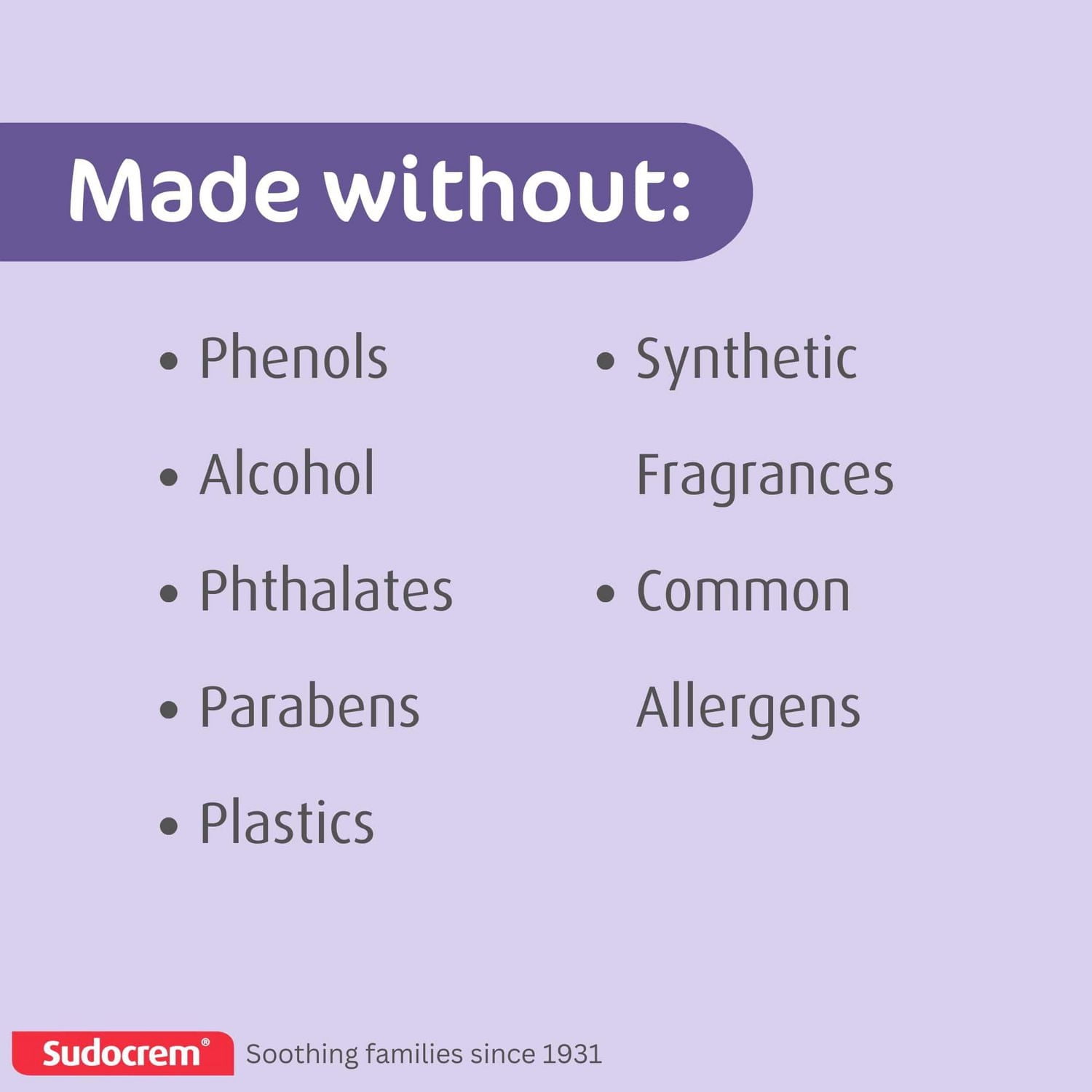 Lingettes pour bébé à l'eau pure Sudocrem® - 180 lingettes |Peaux sensibles