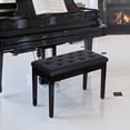 thumbnail image 2 of HOMCOM Banc de Rangement Rembourré 30 Pouces pour Piano Siège Clavier en Cuir Synthétique (Noir), 2 of 10