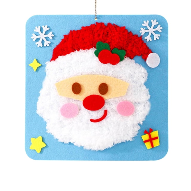 E Christmas Handmade Sewing And Yarn Embroidery Painting Materials Diy Craft Kit 7.8 X 7.8 Inches Style E