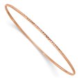 thumbnail image 1 of 14K Rose Gold 1.5mm Rose Gold Diamond Cut Slip-on Bangle Bracelet, 1 of 2
