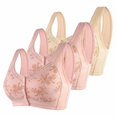 thumbnail image 1 of RKSTN 2PC Push up Bra for Women Comfortable Lace Breathable Floral Printed Bra No Rims Full Figure Underwire Plus Size Bra for Large Bust, 1 of 8