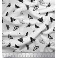 thumbnail image 1 of Soimoi Black Rayon Fabric Dot & Butterfly Fabric Prints By Yard 56 Inch Wide, 1 of 3