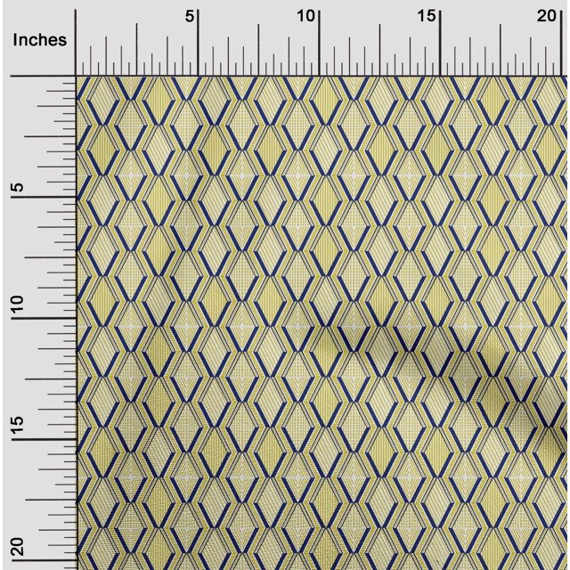 oneOone Viscose Jersey Fabric Argyle Geometric Printed Craft Fabric BTY 60 Inches Wide