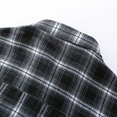 thumbnail image 3 of MeetoTime Long Sleeve Checked Shirts for Men Plaid Printed Lapel Button-Down Shirt Jacket, 3 of 6