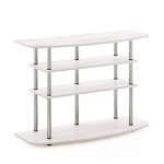 FURINNO Frans Turn-N-Tube TV Restez debout. 4-Tier, Chêne blanc,19107WOK