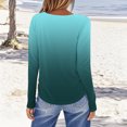 thumbnail image 4 of SROBPTY Longues Chandails à Manches pour Femmes, T-Shirt à Manches Longues à Col Rond avec Imprimé Automnal pour Femmes, Bleu Pâle, TG, 4 of 5