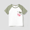 thumbnail image 2 of PatPat Matching Family Raglan-Sleeve T-shirt and Flutter Shoulder Floral Dress Sets, 2 of 6