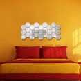 thumbnail image 1 of Meitianfacai 36Pcs Mirror Hexagon Vinyl Removable Wall Sticker Decal Home Decor Art, 1 of 9