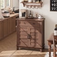 thumbnail image 2 of 31.5" Rustic Farmhouse Cabinet with Slatted Door & 3 Adjustable Shelves, 2 of 7