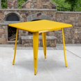 thumbnail image 2 of Bowery Hill Table à Manger Moderne Carrée en Métal de 31,5 Po, Jaune, 2 of 2