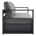 thumbnail image 4 of Modway Tahoe Outdoor Patio Powder-Coated Aluminum Sofa in Gray Charcoal, 4 of 8