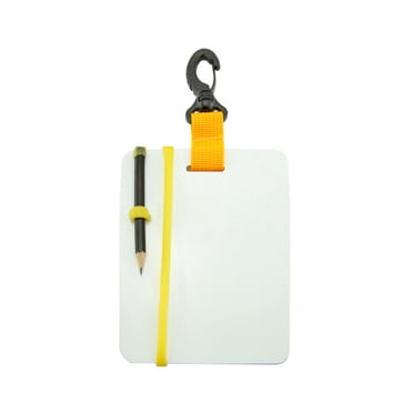 Tableau d'Écriture de Plongée Jaune Compact Générique pour Plongée sous-Marine - Petit Format, 153x127 mm, 95 g, Matériau PC, Bloc-Notes sous-Marin pour Plongeurs