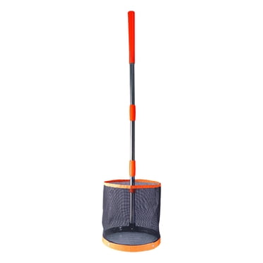 Portable Tennis Ball Picker, Container 140 Balls Capacity Storage Bag, Pick up Picking Net Ball Retriever for Training Tool Gym Yellow