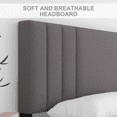 thumbnail image 2 of Full Size Bed Frame, GELBIY Platform Bed Frame Full with Fabric Upholstered Headboard, No Box Spring Needed, Light Grey, 2 of 4