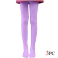thumbnail image 1 of FAIWAD Collants de Danse Ballet pour Filles 3 Pcs Doux Opaques avec Pieds Extensibles Taille Haute Bas Colorés, 1 of 6