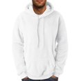 thumbnail image 2 of Birdeem Men Comfortable Hoodie Heart Pattern Solid Hooded Pocket Drawstring Sweatshirt, 2 of 12