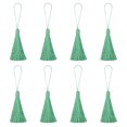 thumbnail image 1 of Unique Bargains 6.5' Silky Bookmark Tassels with Loop for DIY Craft Accessory, 8Pack Dark Green, 1 of 5