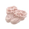 thumbnail image 4 of Baby Kids Girls Princess Short Socks Lace Ruffle Frilly Trim Cotton Ankle Socks, 4 of 5