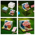 Notepad Wood 3D Desk Calendar 2026 with LED Light, Time Piece Calendar 2025, Tear ...