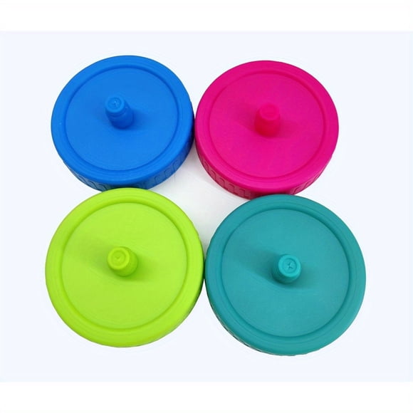 Bamboohart Lot de 4 Conduites de Marinades pour Fermentation en Pot Mason - Couvercles de Fermentation à Verrouillage Aérien, Capuchons de Fermenteur pour Pots Mason à Grand Ouverture (Pots Non Inclus)