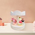 thumbnail image 3 of Revolving Carousel Cupcake Holder Pastries Cookie Dessert Stand Turntable Cupcake Display Stand Decoration, 3 of 8