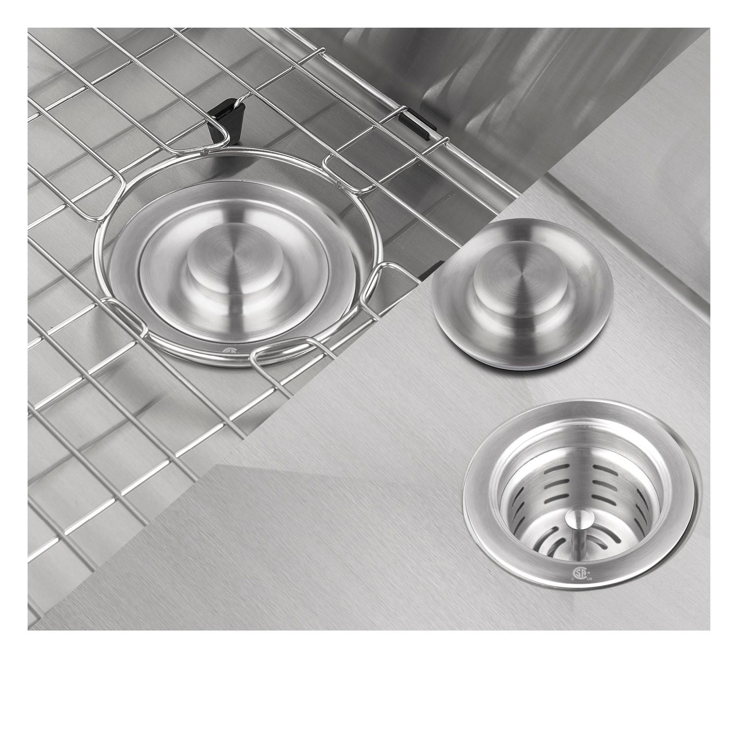 The akuaplus Single Undermount stainless steel Kitchen Sink - 26 in x 18 in