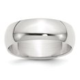 thumbnail image 1 of Bande Demi-Ronde en Argent Sterling de 7 mm&44; Poli - Taille 9,5, 1 of 1