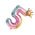 thumbnail image 3 of Party Balloon with Gradient Color Birthday Party gradient balloon; number gradient Decor Aluminum Foil Balloon 32 Inch, Number 5, 3 of 8