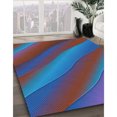 thumbnail image 3 of Ahgly Company Tapis d'Intérieur Lavable en Machine Carré Transitionnel DodgerBlue, 3 Pieds Carré, 3 of 7